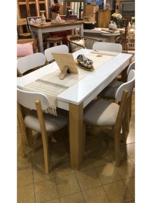 JUEGO DE COMEDOR GUATAMBU (MESA 1,50+6SILLAS NIZA)