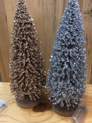 ARBOL SOLMIN CHAMPAN/PLATEADO C/ LUCES