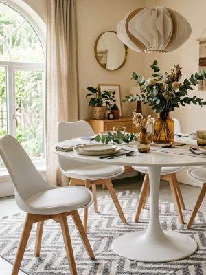 SILLA TULIP NEGRA Y BLANCA