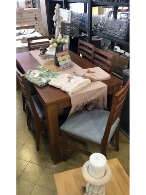 JUEGO DE COMEDOR GUATAMBU(MESA 1,50+6SILLASVICTORIA)