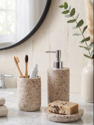 JUEGO DE BAÑO X 3 GRANITO C204