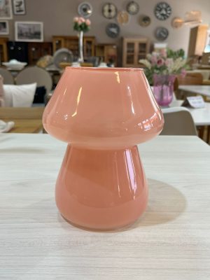 FLORERO VIDRIO ROSA DCO2755