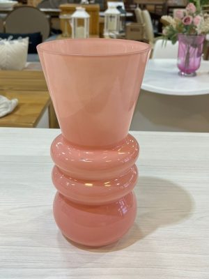 FLORERO VIDRIO ROSA DCO2763