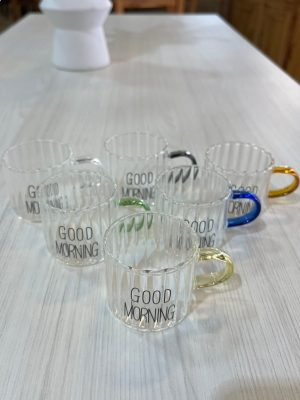 TAZA VIDRIO GOOD MORNING SETX6