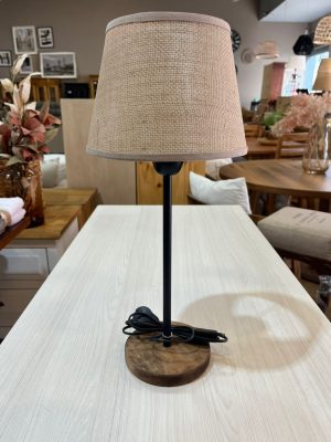 VELADOR MADERA VINTAGE  NEGRO
