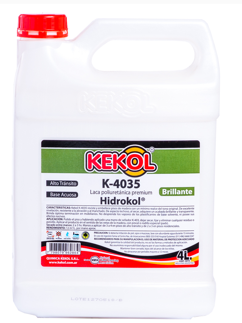 K4035 LACA ACUOSA 4LT SATINADO