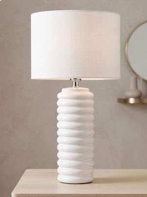 LAMPARA CERAMICA BLANCO MATE VC45