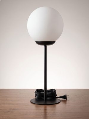 VELADOR GLOBO SATINADO NEGRO