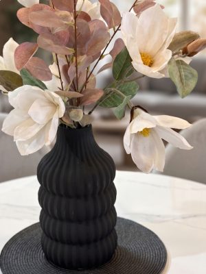 FLORERO VIDRIO NEGRO DCO2295