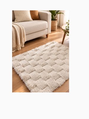 ALFOMBRA CUBOS MARFIL  80X50 CM